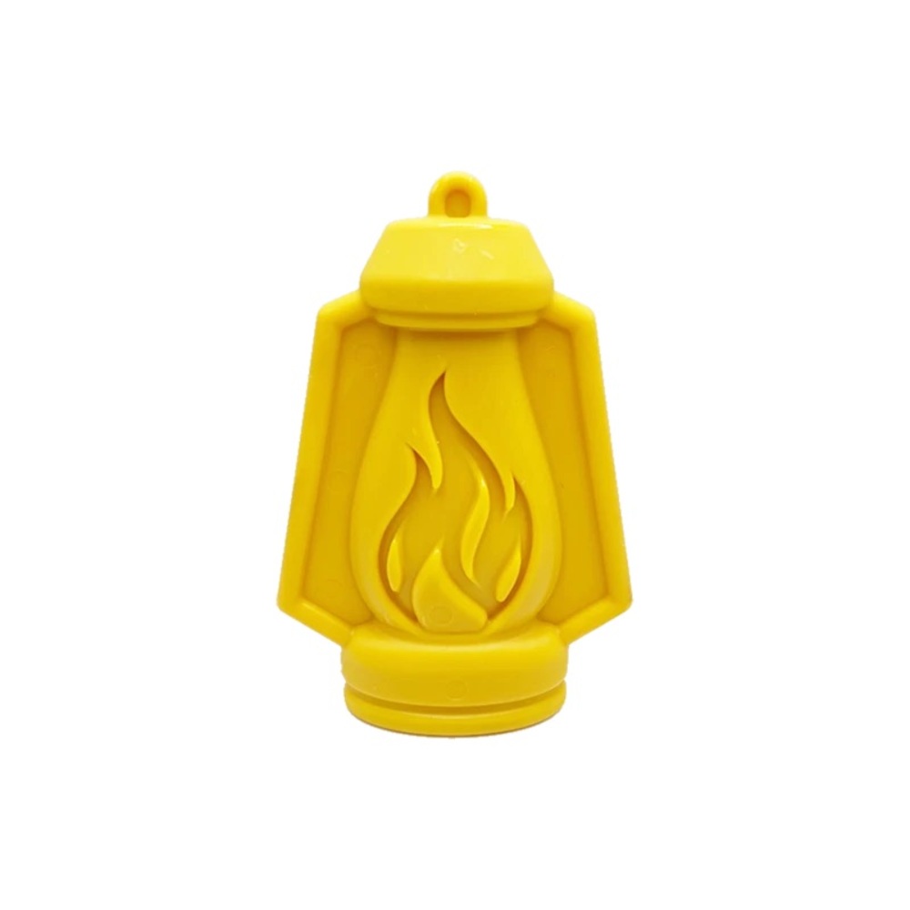 PUPBOX 6” Lights Out Lantern Nylon Dog Toy Yellow Fire Large